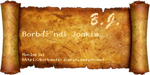 Borbándi Joakim névjegykártya